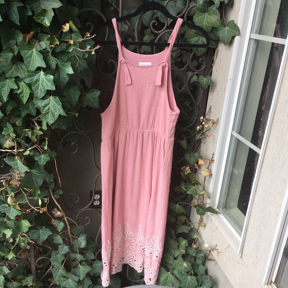 Pink overall dress